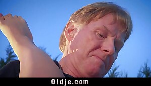 Young sexy wife pool sex and ass rimming for her old hubby