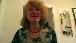 Horny granny fucks her guests